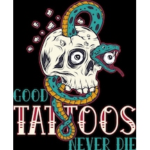 Kurukafadan Çıkan Yılan Sticker 10x10 Cmrenkli Sticker