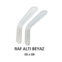 Metal Boyalı Lüx Beyaz Raf Altı 6x8 - (2 Adet)