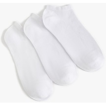 Koton Basic 3'lü Patik Çorap Seti Beyaz 4sam80167aa