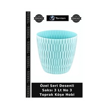 Özel Seri Desenli Saksı 3 Lt No 3 Toprak Köşe Hobi