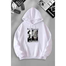 Macklin Unisex Kadın Erkek Jeon Jungkook Bts Özel Tasarım Baskılı Kapşonlu Sweatshirt Beyaz Mck1150 Beyaz