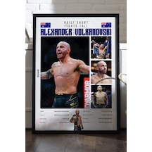 Alexander Volkanovski Ufc Siyah Ahşap Çerçeveli Poster, Dekoratif Dövüş Duvar Tablosu