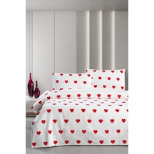 Hamlet Tek Kişilik Lastikli Pike Yatak Örtüsü Çarşaf Takımı 170 X 230 Bordo%100 Pamuk 3 Parça Çok Renkli