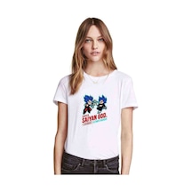 Anime Dragon Ball Baskılı Beyaz Kadın Tshirt (534308433)