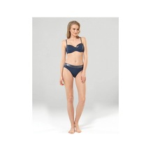 Blackspade 8905 Kadın Toparlayıcı Bikini Takımı-Koyu Denim Varak Baskılı-42C