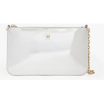 Tommy Hilfiger Th Icon Metalik Zincirli Omuz Kadın Gri Cüzdan Aw0aw18219pe6 Gri
