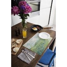 Dekoratif Baskılı Keçe Amerikan Servisi, Supla 2'Li Servis Takım  -380 Çok Renkli