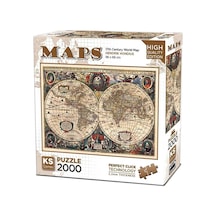 Ks Games Puzzle 2000 Hendrik Hondius Vintage World Map 22529