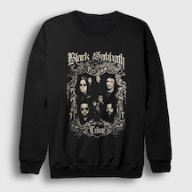 Presmono Unisex Tribute Black Sabbath Sweatshirt Siyah