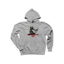 Crysis Level Three Warrior Gri Kapşonlu Sweatshirt Hoodie Gri