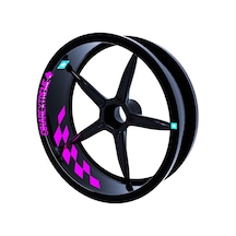 Gp Flag Damalı Gül Pembesi İç Jant Şeridi Sticker Çınar Extreme
