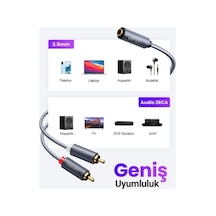Ugreen 3.5 Mm Aux Rca Ses Kablosu, 5 M,