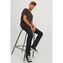 Jack & Jones Erkek Jjıglenn Düşük Bel Slim Fit Jean Pantolon 12246949 Siyah Siyah
