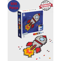 Plus - Plus Minecraft Temalı Puzzle By Number Rocket - Numaralı Roket Puzzle Lego Yapı Oyuncağı 3930