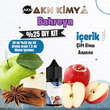 Bahreyn Yoğun Dıy Kit Çift Elma Anason Gıda Aroması %25 Oranda Aroma İçerir Hazır Değildir 30 Ml