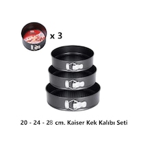 Kaiser Classic Kelepçeli Kek Kalıbı 20 - 24 - 28 Cm. Çok Renkli