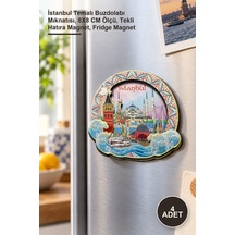 4 Adet Magnet İstanbul Temalı Buzdolabı Mıknatısı, 8x8 Cm Ölçü, Tekli Hatıra Magnet, Fridge Magnet