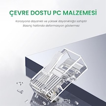 Cat6e Rj45 Jack 8p8c Ethernet Konnektörü Altın Kaplama 102 Adet