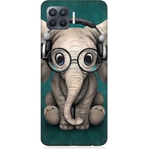 Oppo Reno 4 Lite Uyumlu Dahi Yavru Fil Desenli Silikon Kılıf