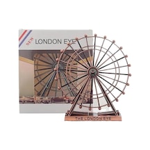 Vintage Metal İngiltere London Eye Biblo Antik Bakır 15 Cm