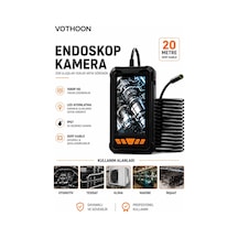 20 Metre Tek Kameralı Endoskop Kamera 1080p Hd Led Aydınlatmalı Sert Kablolu Yeni