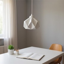 Ömür Avize Pramit Beyaz Sıvama Tekli Sarkıt Avize