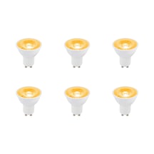 Zmr-121/b.aa 6 Lı 7w Gu10 Led Çanak Ampul Seti Amber Renk Mercekli 540lm Yüksek Verimli Aydınlatma