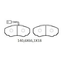 Peugeot Boxer 03/07 Ön Fren Balatası 1,9/2,0/2,5/2,8 2 Kablolu Disk 140,6x66,1x18 Fmk - Fren Ve Ekipmanları