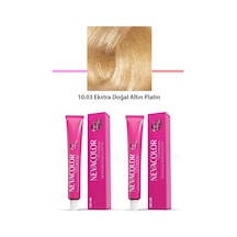 Hubrendy Tedarik 2 Li Set Premium 10.03 Ekstra Doğal Altın Platin - Kalıcı Krem Saç Boyası 2 X 50 G