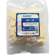 Gwest Hw-3a ,19x19x4mm 100-adet Beyaz Yapışkanlı Kroşe