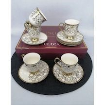 Şnr 101880 Kahve Fincanı Eliza 6'lı Beyaz