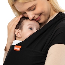 Noone Siyah Wrap Sling, Ergonomik Bebek Taşıma Şalı