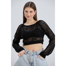 Afili Butik Ajurlu Örgü Crop