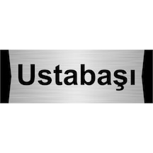 Ustabaşı 10x20cm Gümüş Renk Metal Yönlendirme Levhası