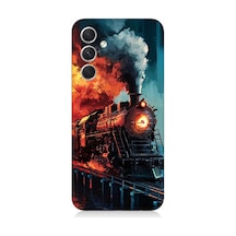 Samsung Galaxy A05s Uyumlu Buharlı Tren Yolculuğu Desenli Silikon Kılıf Çok Renkli