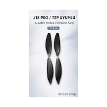 J18 Pro Ve T2p Drone Uyumlu 4 Adet Yedek Pervane Kanat Seti 7 X 2 Cm - 904089556