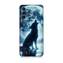 Samsung Galaxy M23 Uyumlu Ay Uluması Desenli Silikon Kılıf