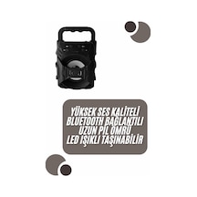 Kablosuz Bluetooth Hoparlör Ses Bombası Rgb Işıklı Taşınabilir Yüksek Ses Kaliteli - Lisinya