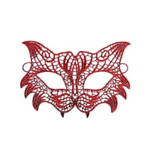 Kırmızı Dantel Masquerade Maskesi 8 No +0