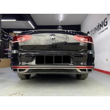 Passat B8.5 Krom Difüzör 3 Prç Cift Çıkış 2019 -2021 Uyumlu