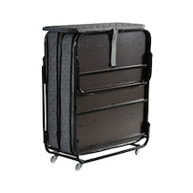 Nironyatak Niron Otel Katlanır Yatak - 90X200 Cm Tek Kişilik Yaylı Yatak Ve