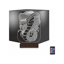 Luvivia Yılan Tattoo Tato Tasarım 3d Lamba - Masa Gece Lambası Şeffaf