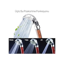 Arıtmalı Yüksek Basınçlı Duş Başlığı Su Tasarruflu Filtreli El Tipi Duş Başlığı Kireç Önleyici Mineral Bilyeli Güçlü Tazyik Modern Banyo Kullanımı Enerji Sınıfı A++