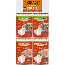 Freshlife Belbantlı Large Büyük Boy Hasta Bezi 120 Adet 4x30 Paket L