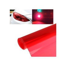 Koruyucu Dekorasyon Flash Point Araba Işık Membran /lamba Çıkartması, Boyut: 195cm X 30cm Kırmızı