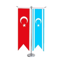 Masa Üstü Kırlangıç Kerkük Türkmeneli + Türk Bayrağı + Krom T Dir