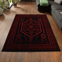 Yağcıbedir Afgan Türkmen Otantik Desenli Dokuma Bordo Oturma Odası Salon Mutfak Halısı 3671h Zs47 Bordo