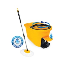 Sgs 4221 Tripton Pedallı Mikrofiber 360 Döner Başlıklı Mop Ve Kova Paspas Temizlik Seti
