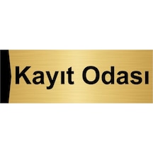 Kayıt Odası 10x20cm Altın Renk Metal Yönlendirme Levhası