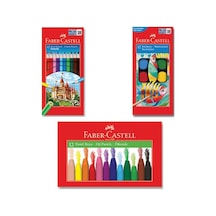 Faber Castell 12'li Kuruboya + Suluboya + Pastel Boya Seti